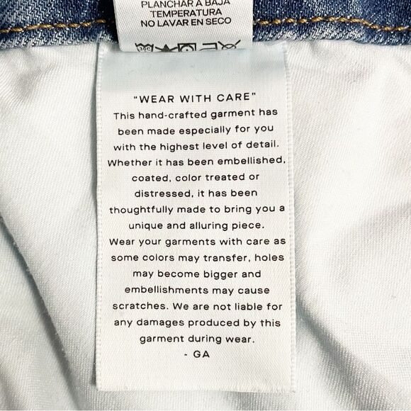 Good American Good Classic Fray Hem Jeans Medium Wash Straight Leg Size 31 | 12 - Picture 13 of 15